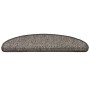 Alfombrillas autoadhesivas sisal 15 uds marrón beige 56x17x3 cm