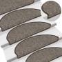 Alfombrillas autoadhesivas sisal 15 uds marrón beige 56x17x3 cm