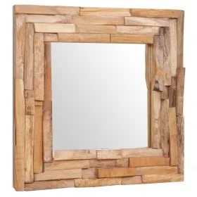 Teak square decorative mirror 60x60 cm by vidaXL, Mirrors - Ref: Foro24-244562, Price: 122,57 €, Discount: %