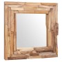 Espejo decorativo cuadrado teca 60x60 cm de vidaXL, Espejos - Ref: Foro24-244562, Precio: 124,41 €, Descuento: %