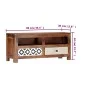 Mueble de TV madera maciza de Sheesham 90x30x40 cm de vidaXL, Muebles TV - Ref: Foro24-247734, Precio: 113,80 €, Descuento: %