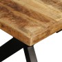 Kreuz-Esstisch aus massivem Mangoholz und Stahl 180 cm von vidaXL, Küchen- und Esstische - Ref: Foro24-244805, Preis: 422,16 ...