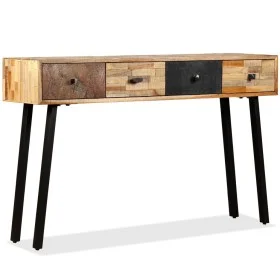 Solid recycled teak wood console table 120x30x76 cm by vidaXL, Side tables - Ref: Foro24-245403, Price: 223,35 €, Discount: %