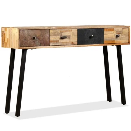 Solid recycled teak wood console table 120x30x76 cm by vidaXL, Side tables - Ref: Foro24-245403, Price: 223,35 €, Discount: %