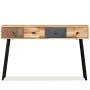 Solid recycled teak wood console table 120x30x76 cm by vidaXL, Side tables - Ref: Foro24-245403, Price: 223,35 €, Discount: %