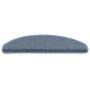Alfombrilla autoadhesiva escalera sisal 15 uds azul 65x21x4 cm