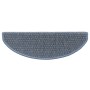 Alfombrilla autoadhesiva escalera sisal 15 uds azul 65x21x4 cm