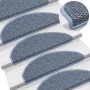 Alfombrilla autoadhesiva escalera sisal 15 uds azul 65x21x4 cm