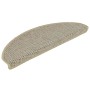 Alfombrillas autoadhesivas sisal 15 uds verde claro 56x17x3 cm