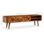Solid sheesham wood TV cabinet 140x30x40 cm by vidaXL, TV Furniture - Ref: Foro24-244683, Price: 277,95 €, Discount: %