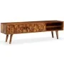 Solid sheesham wood TV cabinet 140x30x40 cm by vidaXL, TV Furniture - Ref: Foro24-244683, Price: 277,95 €, Discount: %