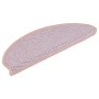 Alfombrilla autoadhesiva escalera sisal 15 uds rosa 65x21x4 cm