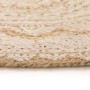 Runder Teppich mit geflochtenem Jute-Aufdruck, 120 cm von vidaXL, Teppiche - Ref: Foro24-245340, Preis: 56,43 €, Rabatt: %