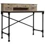 Schreibtisch aus massivem Mangoholz und Stahl, 110 x 50 x 96 cm von vidaXL, Schreibtische - Ref: Foro24-244947, Preis: 309,68...