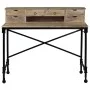 Schreibtisch aus massivem Mangoholz und Stahl, 110 x 50 x 96 cm von vidaXL, Schreibtische - Ref: Foro24-244947, Preis: 309,68...