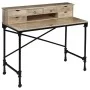 Solid mango wood and steel desk 110x50x96 cm by vidaXL, Desks - Ref: Foro24-244947, Price: 309,00 €, Discount: %