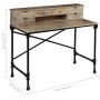 Escritorio de madera maciza de mango y acero 110x50x96 cm de vidaXL, Escritorios - Ref: Foro24-244947, Precio: 296,46 €, Desc...