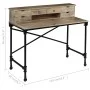 Schreibtisch aus massivem Mangoholz und Stahl, 110 x 50 x 96 cm von vidaXL, Schreibtische - Ref: Foro24-244947, Preis: 309,68...