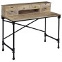 Escritorio de madera maciza de mango y acero 110x50x96 cm de vidaXL, Escritorios - Ref: Foro24-244947, Precio: 296,46 €, Desc...