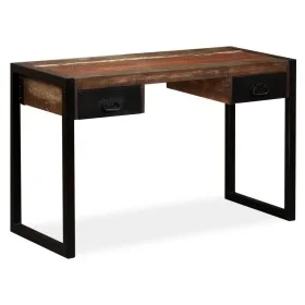 Schreibtisch mit 2 Schubladen aus recyceltem Massivholz 120x50x76 cm von vidaXL, Schreibtische - Ref: Foro24-244905, Preis: 2...