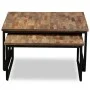 Stackable coffee tables 2 units solid recycled teak by vidaXL, Coffee table - Ref: Foro24-245406, Price: 136,72 €, Discount: %