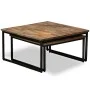 Stackable coffee tables 2 units solid recycled teak by vidaXL, Coffee table - Ref: Foro24-245406, Price: 136,72 €, Discount: %