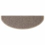 Alfombrilla autoadhesiva escalera sisal 15 uds beige 65x21x4 cm