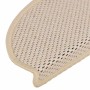 Alfombrillas autoadhesivas sisal 15 uds bereber 65x21x4 cm