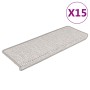 Alfombrillas autoadhesivas sisal 15 uds platina 65x21x4 cm