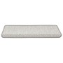 Alfombrillas autoadhesivas sisal 15 uds platina 65x21x4 cm