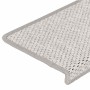 Alfombrillas autoadhesivas sisal 15 uds platina 65x21x4 cm