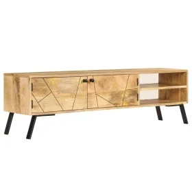 Solid mango wood TV cabinet 140x30x40 cm by vidaXL, TV Furniture - Ref: Foro24-246154, Price: 258,32 €, Discount: %