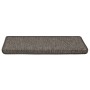 Alfombrilla autoadhesiva escalera 15 uds gris y beige 65x21x4cm