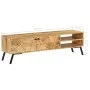Mueble de TV madera maciza de mango 140x30x40 cm de vidaXL, Muebles TV - Ref: Foro24-246154, Precio: 258,32 €, Descuento: %