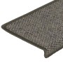 Alfombrilla autoadhesiva escalera 15 uds gris y beige 65x21x4cm