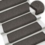 Alfombra autoadhesiva escalera sisal 15 uds antracita 65x21x4cm