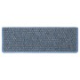 Alfombrilla autoadhesiva escalera sisal 15 uds azul 65x21x4 cm