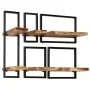 Set of 5 solid acacia wood and steel wall shelves by vidaXL, Shelves and shelves - Ref: Foro24-246014, Price: 158,15 €, Disco...