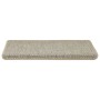Alfombrillas autoadhesivas sisal 15 uds verde 56x17x3 cm
