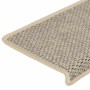 Alfombrillas autoadhesivas sisal 15 uds verde 56x17x3 cm