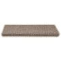 Alfombrilla autoadhesiva escalera sisal 15 uds beige 65x21x4 cm