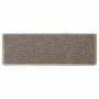 Alfombrilla autoadhesiva escalera sisal 15 uds beige 65x21x4 cm