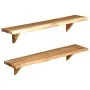 Estantes de pared 2 uds madera maciza de acacia 90x20x18 cm de vidaXL, Estantes y estanterías - Ref: Foro24-247928, Precio: 6...