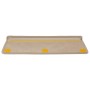 Alfombrilla autoadhesiva escalera sisal 15 uds arena 65x21x4 cm