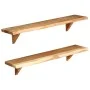 Estantes de pared 2 uds madera maciza de acacia 90x20x18 cm de vidaXL, Estantes y estanterías - Ref: Foro24-247928, Precio: 6...