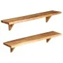 Estantes de pared 2 uds madera maciza de acacia 90x20x18 cm de vidaXL, Estantes y estanterías - Ref: Foro24-247928, Precio: 6...