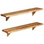 Estantes de pared 2 uds madera maciza de acacia 90x20x18 cm de vidaXL, Estantes y estanterías - Ref: Foro24-247928, Precio: 6...