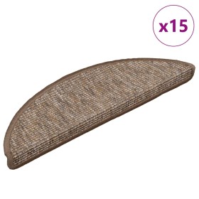 Felpudos para escaleras (15 unidades, 56 x 17 x 3 cm, marrón
