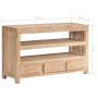 Light brown solid acacia wood TV cabinet 90x30x55 cm by vidaXL, TV Furniture - Ref: Foro24-246103, Price: 284,42 €, Discount: %