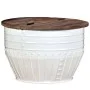 Fassförmiger Couchtisch massives Recyclingholz weiß von vidaXL, Couchtisch - Ref: Foro24-245254, Preis: 172,51 €, Rabatt: %